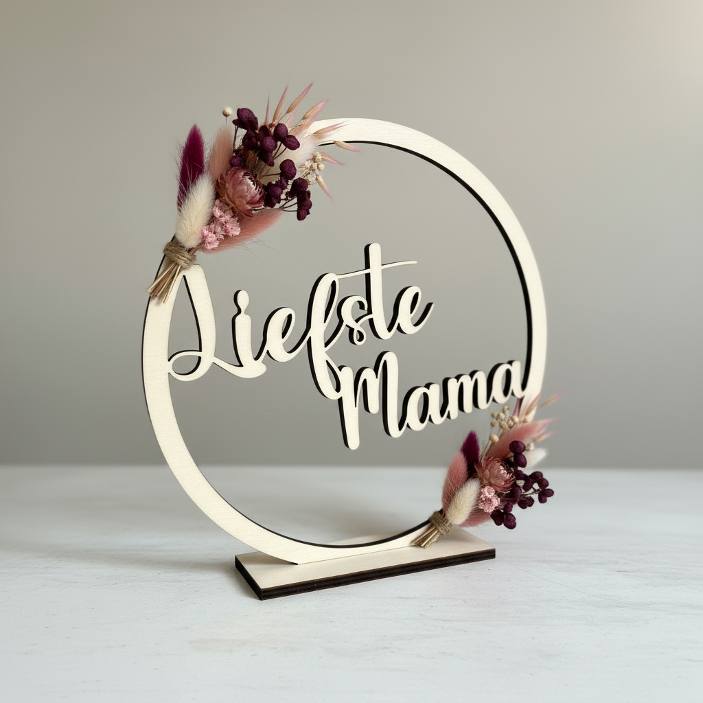 Liefste Mama bloemencirkel - schuin