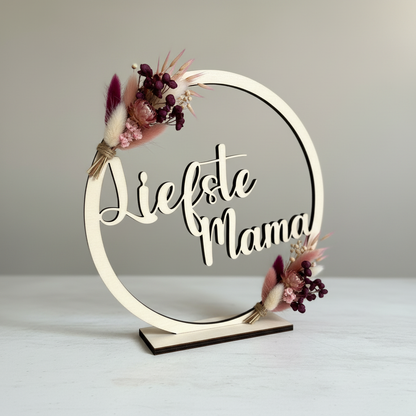 Liefste Mama bloemencirkel - schuin
