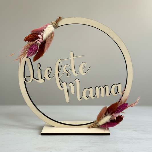 Liefste Mama bloemencirkel - vooraanzicht