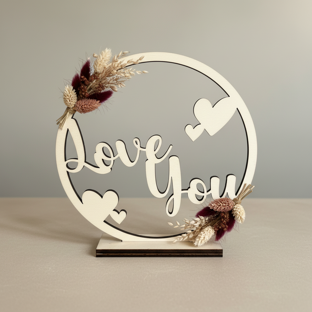 Bloemencirkel - Love You - 25cm