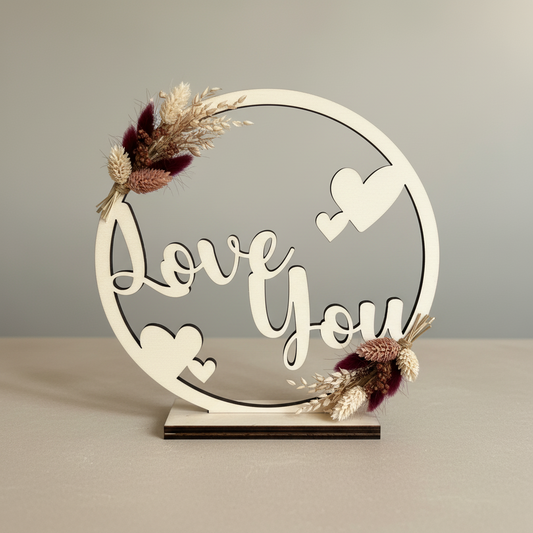 Bloemencirkel - Love You - 25cm