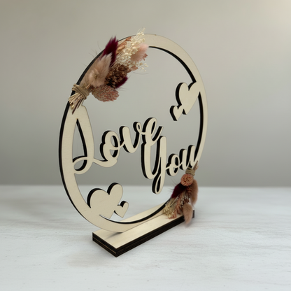 Bloemencirkel - Love You - 25cm