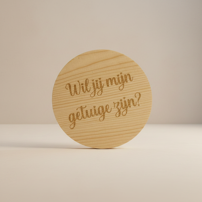 Onderlegger getuige rechtop