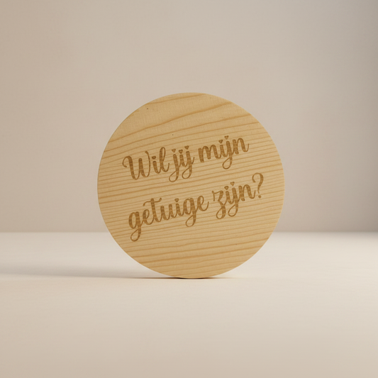 Onderlegger getuige rechtop