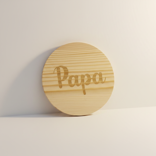 Onderlegger Papa rechtop